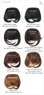   straight bangs fringes with side hair color shown top two tone brown