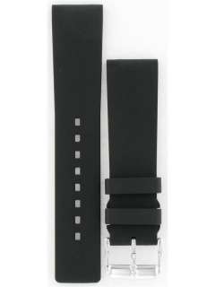 Hirsch 20mm Black Rubber PURE Series Watch Band  