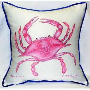  Pink Crab Indoor Outdoor Pillow