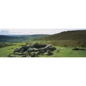 Rock Formations on a Landscape, Grimspound, Manaton, Dartmoor, Devon 