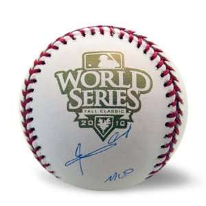 Autographed Edgar Renteria 2010 World Series Baseball inscribed 2010 