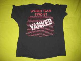 VTG DAMN YANKEES 1990 YANKED TOUR T SHIRT TED NUGENT OG  