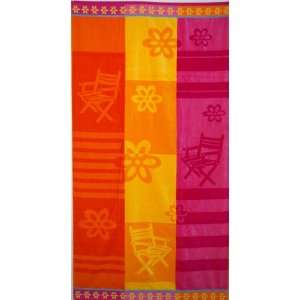 Luxury Oversized Beach Towels, Beach Time, 100% Egyptian Cotton 