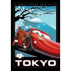  Pixars Cars 2 Tokyo Giclee Print on Paper