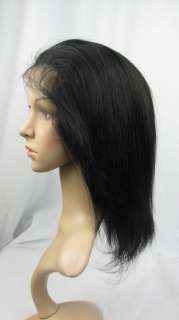 100% indian remy human hair full lace wigs 1# yaki straight  