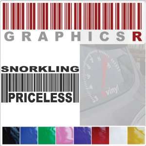  Sticker Decal Graphic   Barcode UPC Priceless Snorkeling 