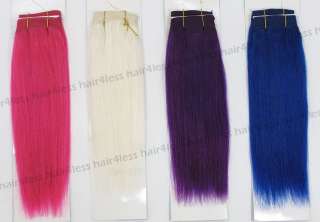 100% Human Hair Straight Weave Extension 12 Pick Color  