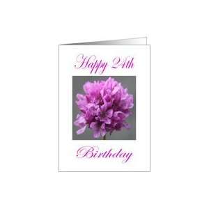  Happy 24th Birthday Purple Flower Card Toys & Games