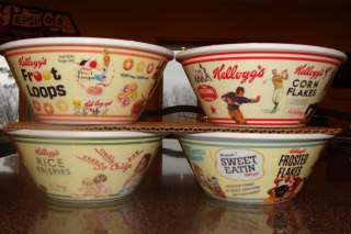 2011 SET OF 4 KELLOGGS CEREAL BOWLS COLLECTIBLE NEW RARE COLLECTORS 