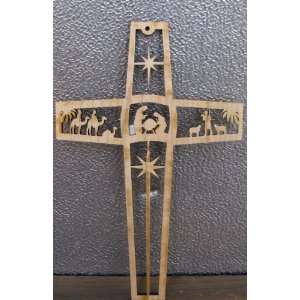  J & J Woodshop Crosses 3544N 11 Wooden Nativity Cross 