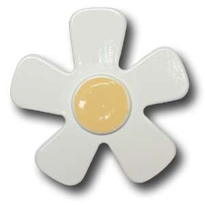  One World   White And Pastel Yellow Daisy Drawer Pull 