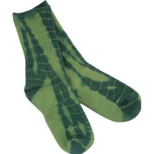  Satori Tie Dye Crew Socks Small Green Tie Dye Skate Socks 