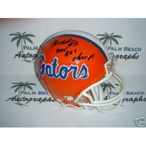  Reggie Nelson signed Florida Gators Mini Helmet with 