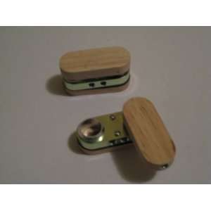  Wood/ Metal Pocket Smoking Pipe (Green) 