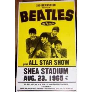 The Beatles At Shea Stadium 1965 replica Poster