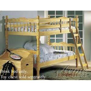   Natural Finish Twin/twin Convertible Wooden Bunk Bed
