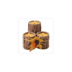 Triple Bark Candle Set Of Three Candles Wood Scent