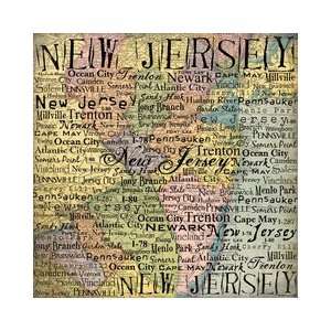   Collection   New Jersey   12 x 12 Paper   Map Arts, Crafts & Sewing
