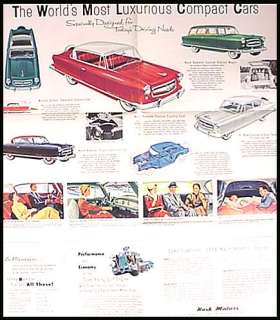 1954 Nash Rambler Farina Color Brochure Xlnt Original  