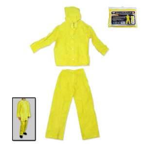  Heavy Duty 3pc Emergency Rain Suit   Tough 4.5 mil PVC 