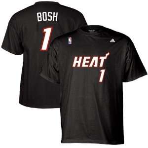  adidas Miami Heat #1 Chris Bosh Black Net Player T shirt 