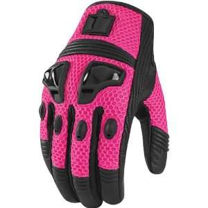 Icon Justice Womens Leather/Mesh Sports Bike Racing Motorcycle Gloves 