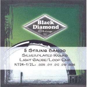 Black Diamond Banjo Steel/Silverplated Wound Loop End, .0095   .018 