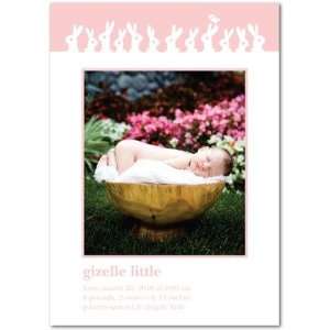 Girl Birth Announcements   Bunny Line Carnation By Tallu Lah