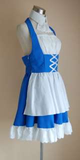 Chobits Chii Cosplay blue Gothic lolita home maid Dress  