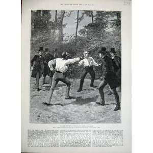   1888 Duel Between Floquet General Boulanger Swords Men
