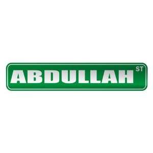   ABDULLAH ST  STREET SIGN