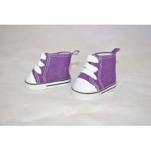  High Top Purple Tennis Shoes for American Girl Dolls and 