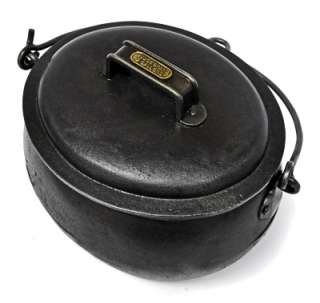 Romany Gypsy Cast Iron Camp Fire Pot Belly Cooking Pot  
