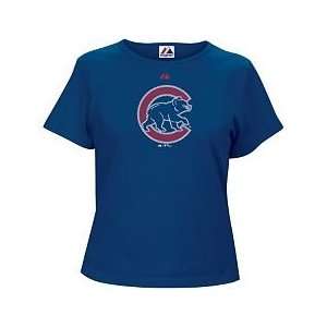    Womens Majestic Chicago Cubs Jazzed up Tee 