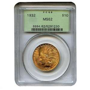  1932 Gold $10 Indian Head MS62