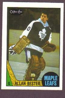 1987 88 OPC Hockey Allan Bester #236 Maple Leafs NM/MT  