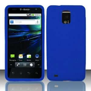  LG Optimus 2x G2X (T Mobile) Navy Blue Soft Rubber Skin 