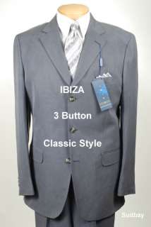 42R $599 Ibiza   3 Button Mens Suit   42 Regular IB27  