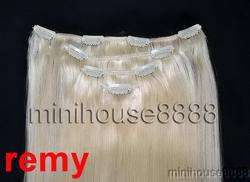 20x43REMY HUMAN HAIR CLIP IN EXTENSION #613,160g  