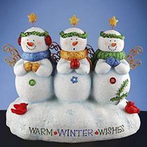  Warm Winter Wished Snowman Musical Figurine 44758   NEW 