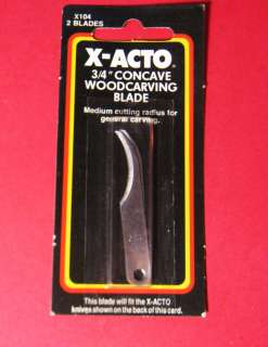 ACTO 3/4 Concave Woodcarving Blades (2) X104 Hobbies, Crafts 