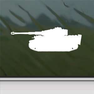  Tiger Tank German WWII Panzer White Sticker Laptop Vinyl 