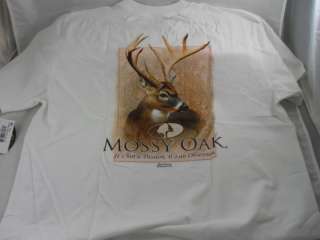 Mossy Oak Whitetail Deer Logo Tee NWT T shirt #2689  
