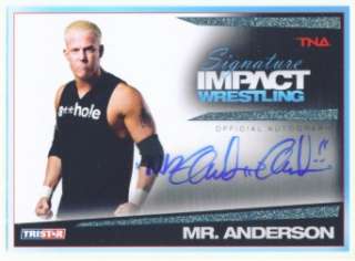 MR ANDERSON AUTOGRAPH #27/99 TNA SIGNATURE IMPACT  