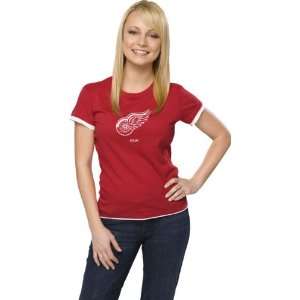  Detroit Red Wings  Red  Womens Logo Premier Too Layered 