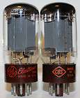 Close Pair GE / CBS (Tung Sol) 5881 amp vacuum tubes, T
