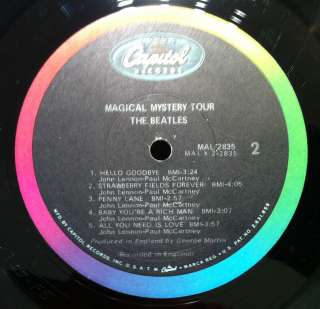   magical mystery tour LP VG MAL 2835 Vinyl 1967 Mono Orig W/Book  
