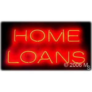 Neon Sign   Home Loans   Large 13 x 32  Grocery 