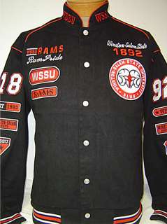 Winston Salem State WSSU Rams Heavy Racing Style Jacket  