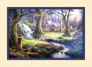   Kinkade Disney Snow White Lrge11x14 Dblmat Print GREAT GIFT 2B Framed